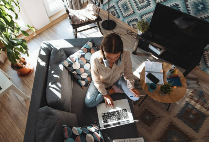 woman working
